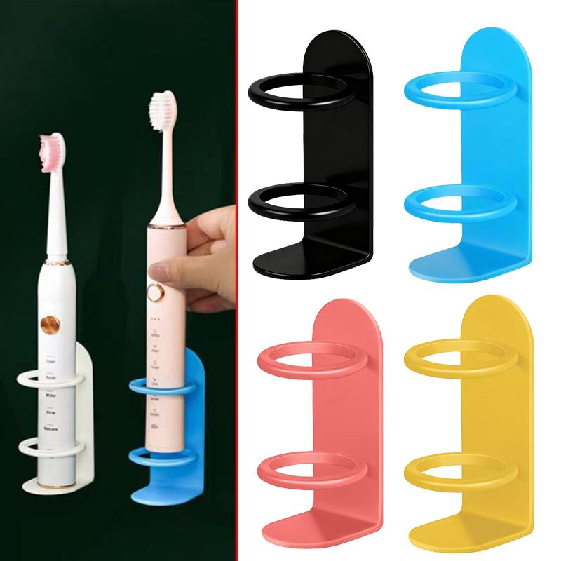 Nástěnný držák elektrického zubního kartáčku Držák na holicí strojek bez děrovačky Úložná polička Organizér na zubní kartáčky Příslušenství do koupelny