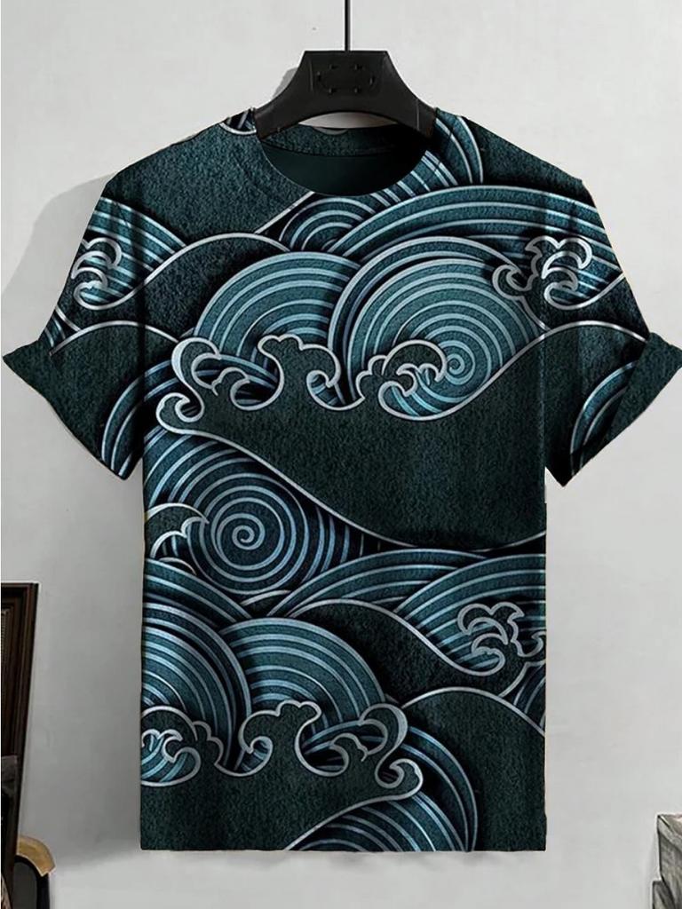 Summer Men's Funny Animal Cat Printed T Shirt Short Sleeved Tees Tops 3D Print O-Neck Shirts Party Casual Men's Clothing Apparel