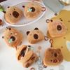 New Creative Capybara Anime Plush Coin Purse Fashion Kawaii Mini Coin Purse Round Cartoon Bags Pendant