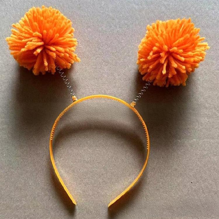 Pompoms Headband Photo Props Fun Hair Hoop 2025 for Party New Year
