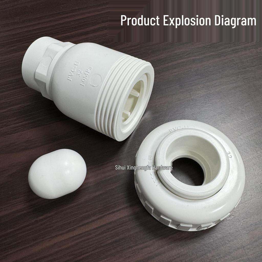 Liansu PVC Vertical Ball Check Valve – One-Way Backflow Preventer for Low Water Pressure and Anti-Backflow.