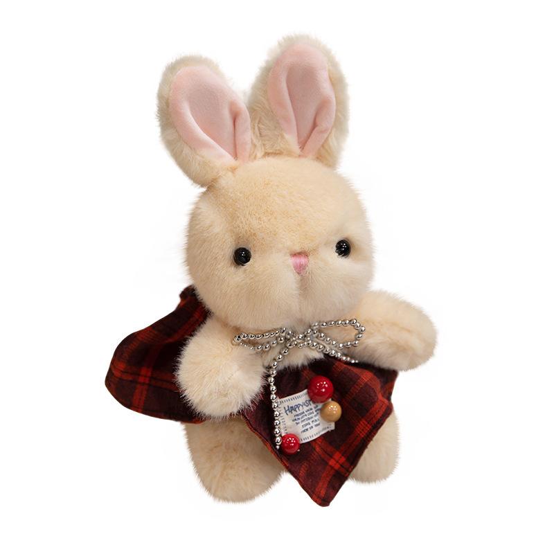 Cute Sitting Position Little Rabbit Plush Toy Floral Skirt Rabbit Doll Grab Machine Doll Girl Birthday Gift