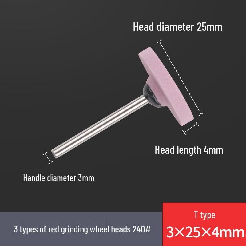 240# 3mm Fine Ceramic Flint T-Shaped Cylindrical Grinding Head for Electric Sanding