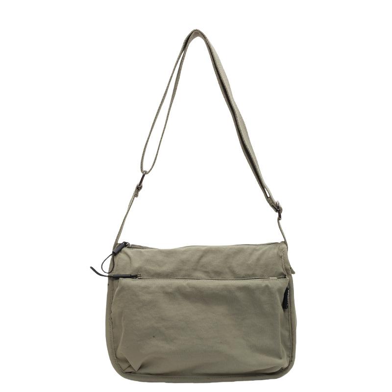 Solid Color Casual Cloth Bag Versatile Mobile Phone Bag Work Commuter Bag Women's Small Square Bag One Shoulder Messenger Bag