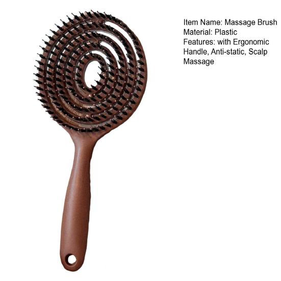 1/2Pcs Vented Scalp Massage Brush Ergonomic Handle Anti-static Thin Thick Curly Long Hair Comb Men Women Hair Styling Detangling Comb