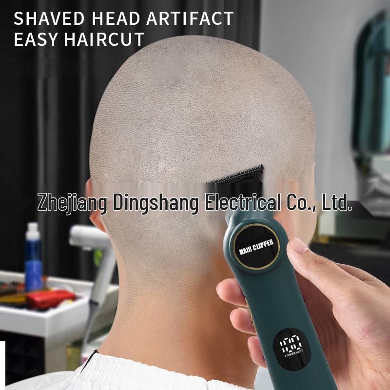 Retro Electric Hair Clipper with LCD Display and USB Charging