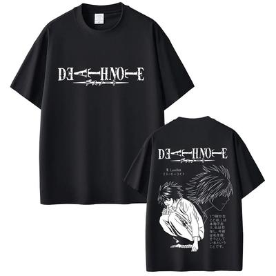 Anime Death Note T-shirt Yagami Light Graphic T Shirts Men Women Cartoon Manga Oversized T-shirts 90s Vintage Streetwear