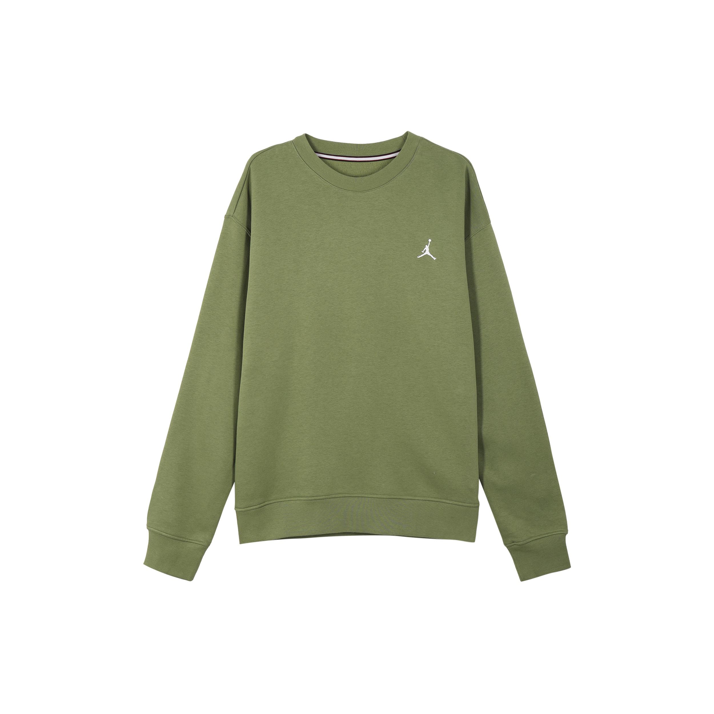 Air Jordan Brooklyn Fleece Crew-Neck Sweatshirt Sky J Light Olive Men s FJ7777-340 L