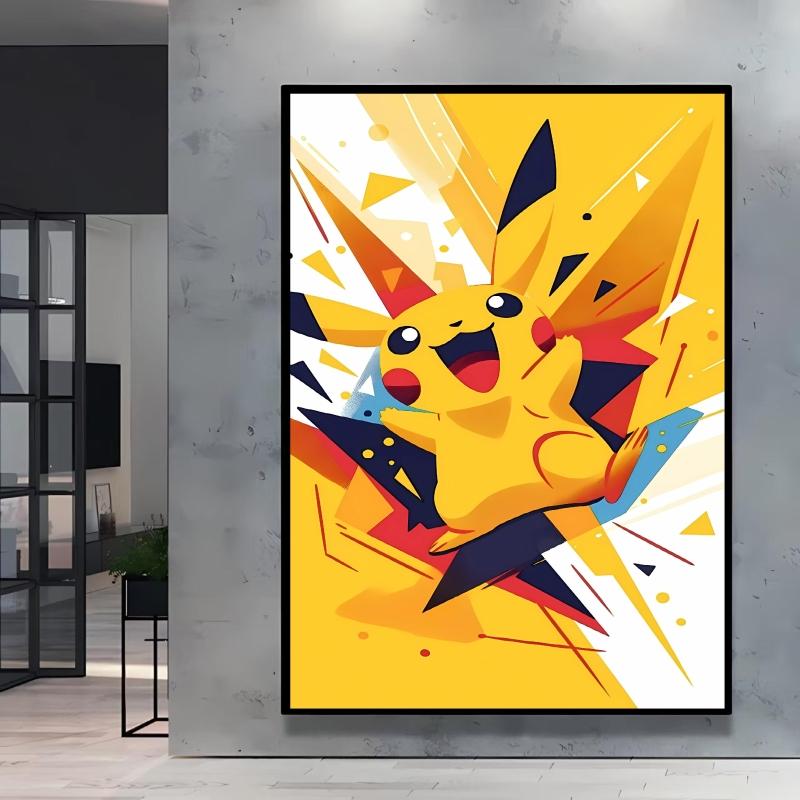 Canvas Art Wall Painting Posters Pokemon Images Pikachu Decor Painting Home Decoration Living Room Decor Paintings Kids Gift