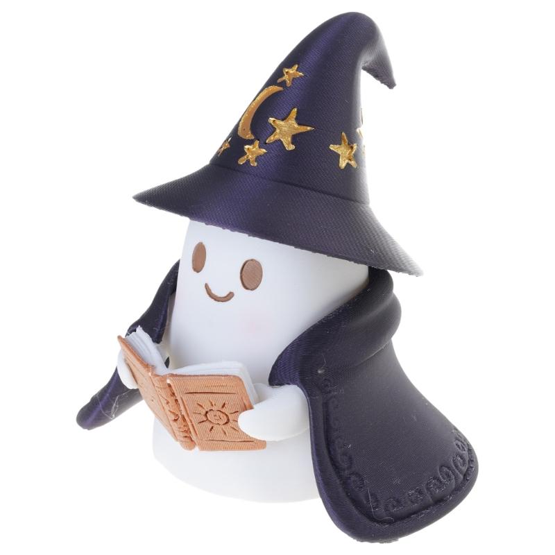 

Reading Book Ghostly Wizard Lamp Halloween Decoration Warm Lighting Table Shelf Display Nightlight Resins Ornament Gift