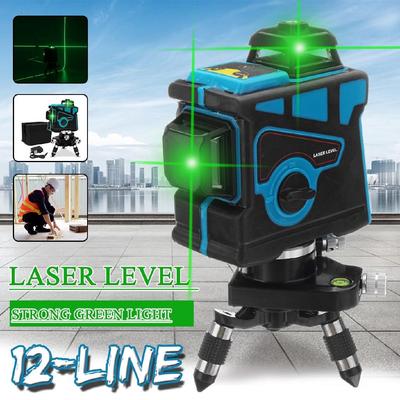 12-Linien Außenmessung 12 Grüne Linien 360°C Wasserdicht Selbstnivellierend 3D Laser-Nivelliergerät