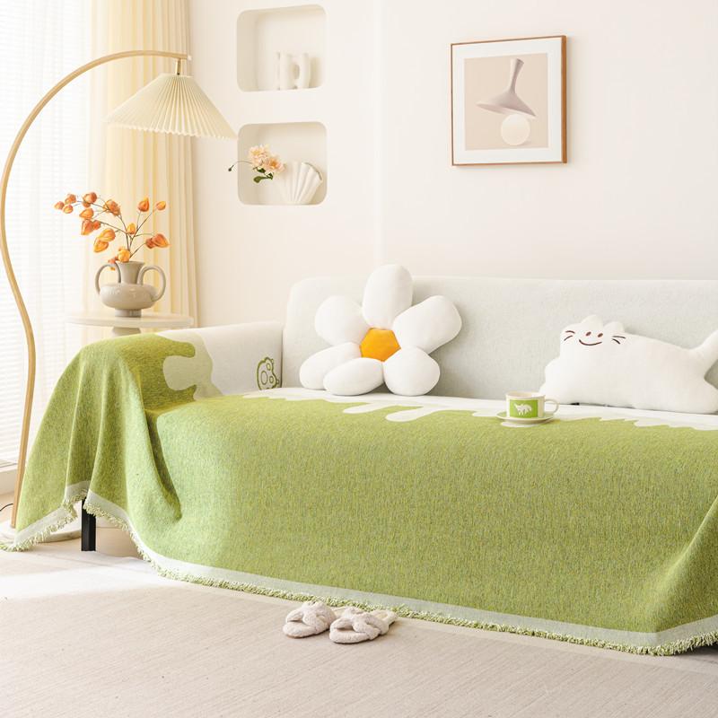 Northern Soft chenille Couch Blanket throw Jacquard woven Dual Sided Covering Furniture cover Settee Rug Three Person Loveseat Quilt Household