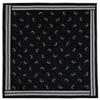 DOYOUKNOWMC ALL SEASON Double C Logo Print Black Petite Scarf