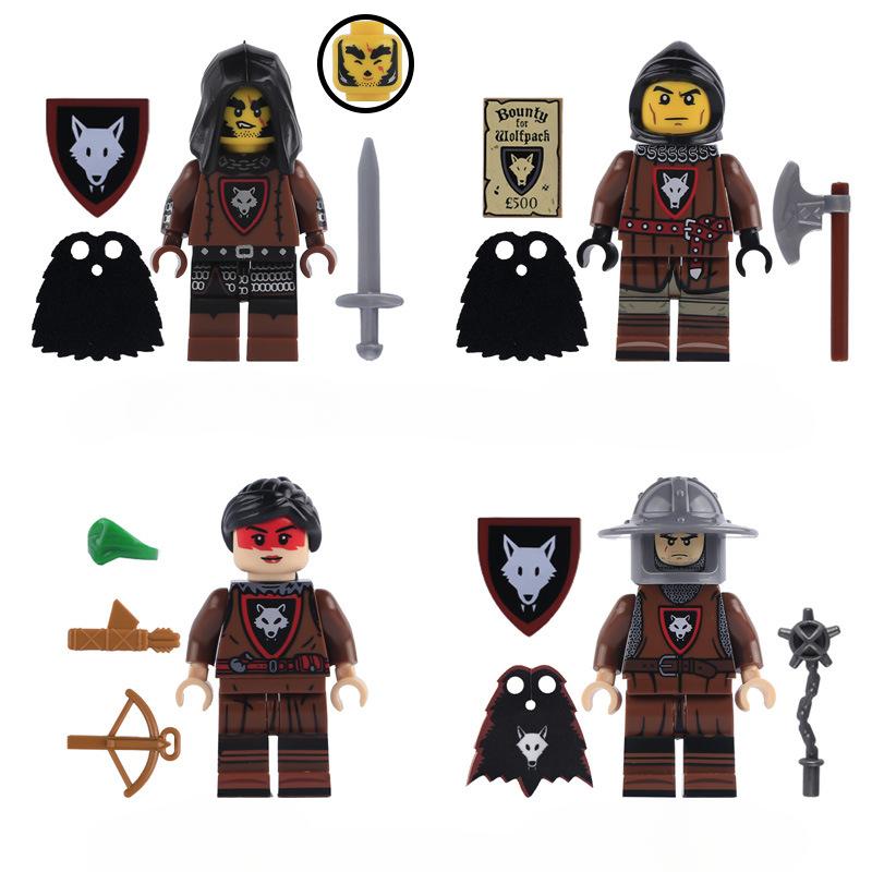 Jucării Blocuri de Construcție Soldat Cavaler Lup Militar Medieval