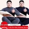 Men's Thermal Fleece-Lined Mid-Neck Underwear Set for Cold Weather