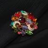 Bright Galaxy Crystal Colored Diamond Brooch High-end Light Luxury Temperament Suit Pin Exquisite Brooch Accessories Women