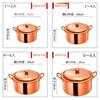 Bayosou Pure Copper Pot, Copper Soup Pot, Handmade, Thick, Stew Pot, Deep, Thick, Suitable for Breakfast, Gas Stove, Induction, Easy To Clean, Traditi