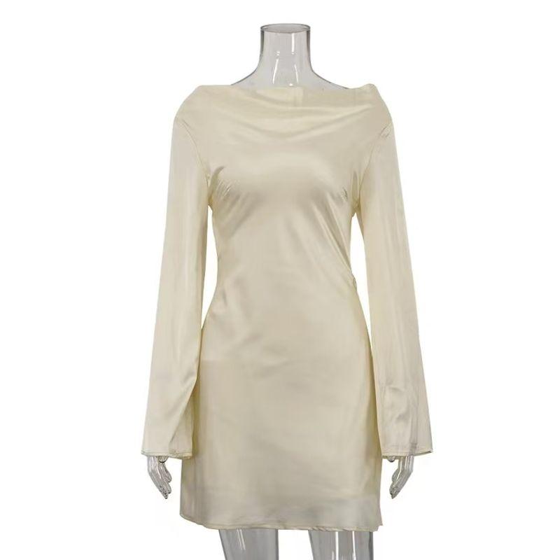 

Платье в западном стиле, атласное, сексуальное, с вырезами, без спинки, на шнуровке, сексуальное платье без спинки на шнуровке Yellow S