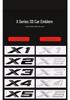 BMW X1-X7 Modified Car 3D Rear Emblem Sticker Letters