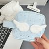 Mini Size Makeup Bag for Women with Handle Wings Patchwork Portable Instant Camera Bag Multi-Purpose Star Pattern
