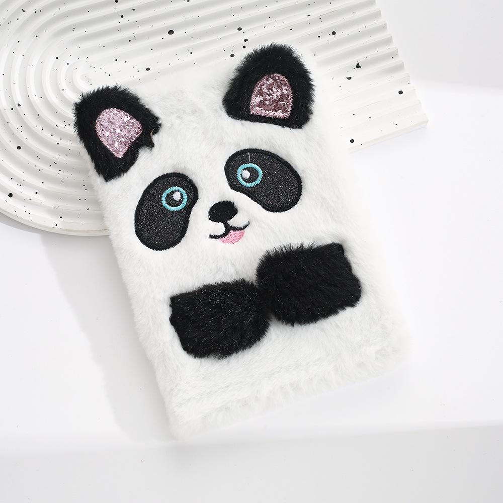 Cute Plush Embroidered A5 Cartoon Notebook Diary