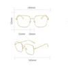 Oversize Square Plano Glasses for Women and Men Anti Blue Light Blocking Round Eyeglasses Shiny Glitter Frame Computer Eyewear