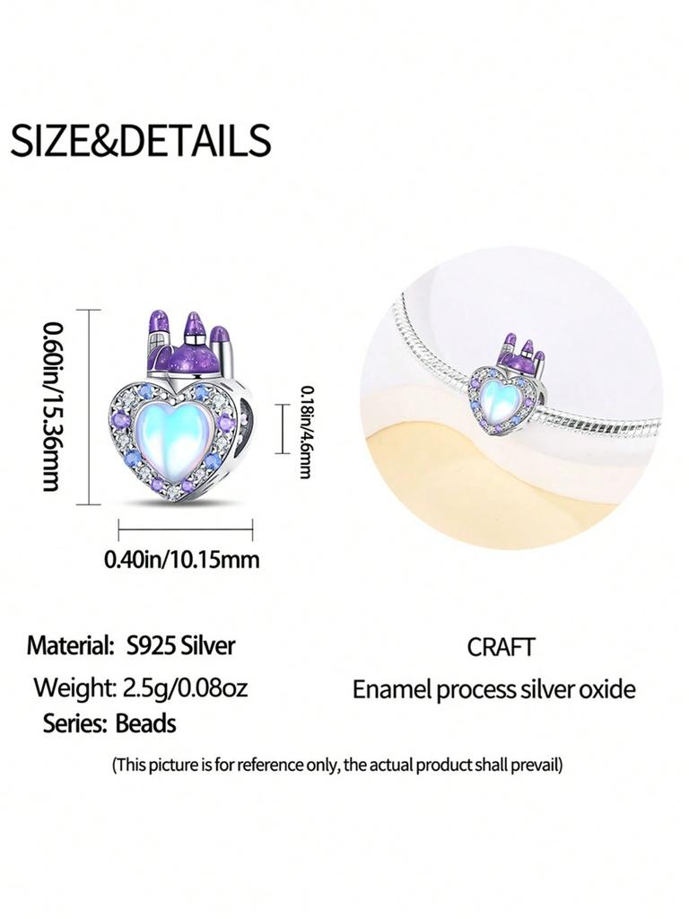 Copper Plated Original Charms Dream Castle Bookstore Beads Fit Bracelet Women'S Jewelry Gift