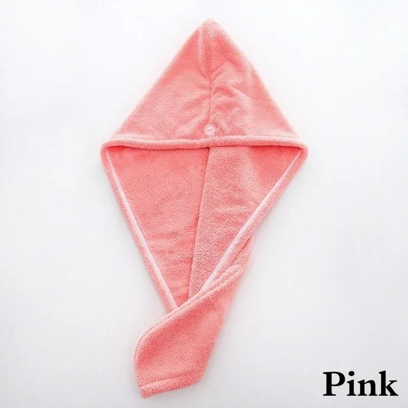 Microfiber Hair Towel Cap Rapid Drying Hair Towel Bath Wrap Hat Coral Velvet Dry Hair Cap Twist Dry Shower Bath Spa Head Cap