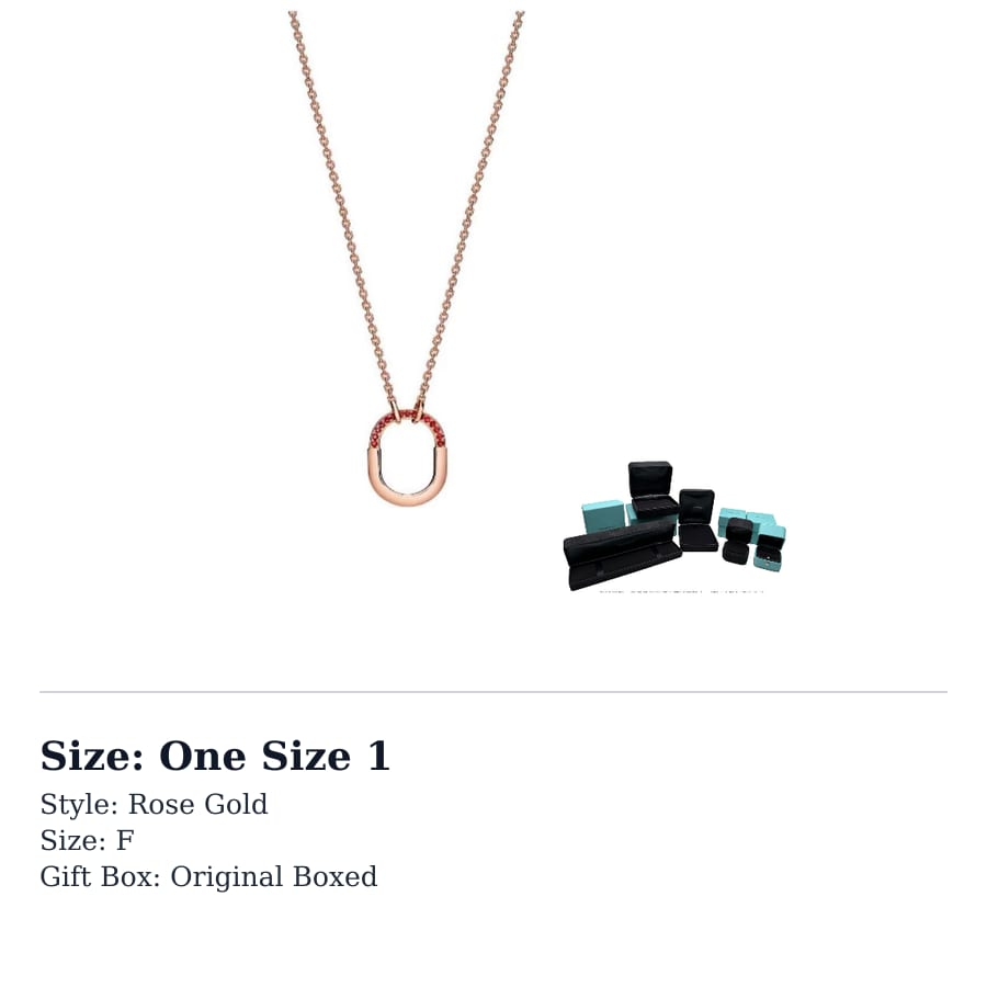TIFFANY & CO. Lock Necklaces Women's Rose Gold 75013108