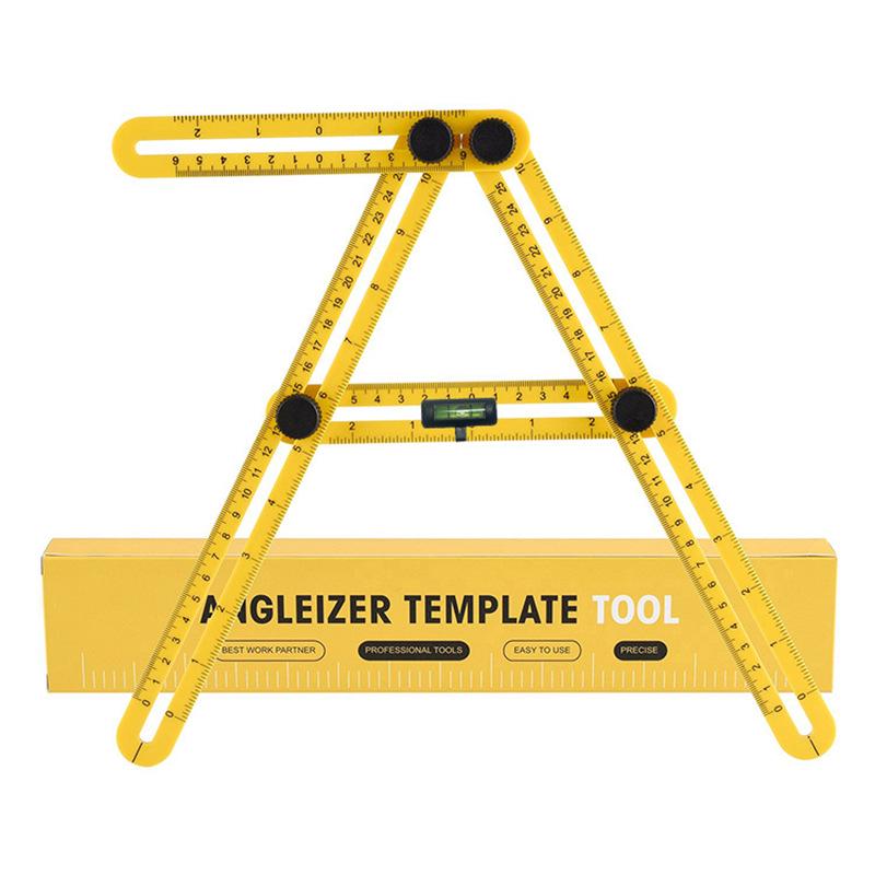Multifunctional ABS Plastic 4-Fold Multi-Angle Measuring Ruler