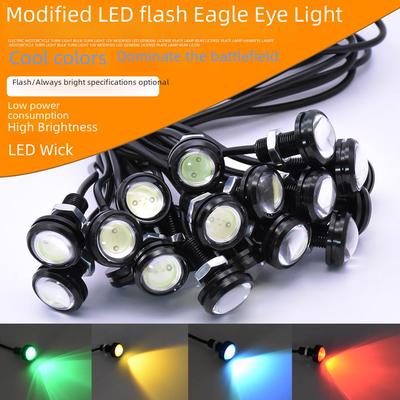 12 V-os LED Eagle Eye motorkerékpár rendszámtábla világítás - vízálló, nagy fényerejű, nappali futás, féklámpa