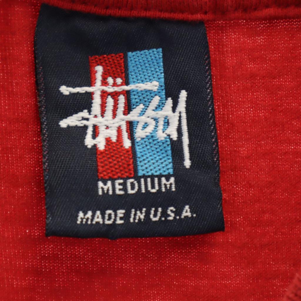 Stussy 90er Jahre Hergestellt in den USA Alte Backprint-Sneaker Kurzarm-T-Shirt Herren Gebraucht