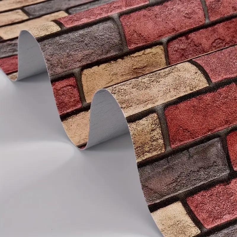 Zesílená extra dlouhá suchá lepicí tapeta, samolepky na zeď se vzorem retro cihel, samolepicí kontaktní papír, oloupni a nalep, wat