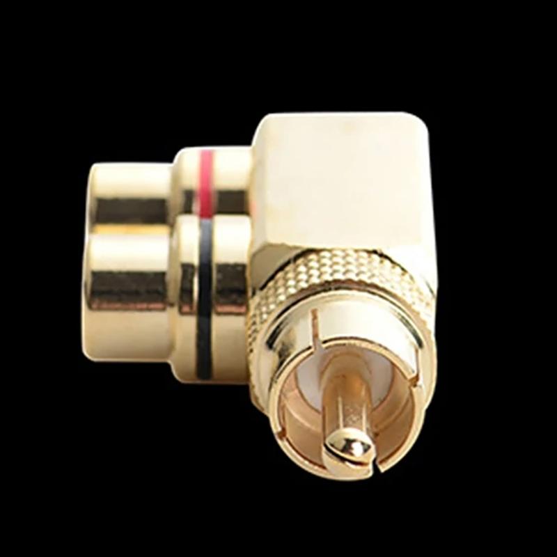 Gold Plated Av Audio Splitter Plug Rca Adapter 1 Male To 2 Female F Connector Tool