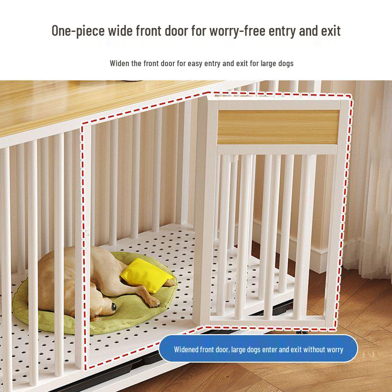 Indoor Large Dog Kennel with Toilet Separation, Thickened Bedroom Pet Cage