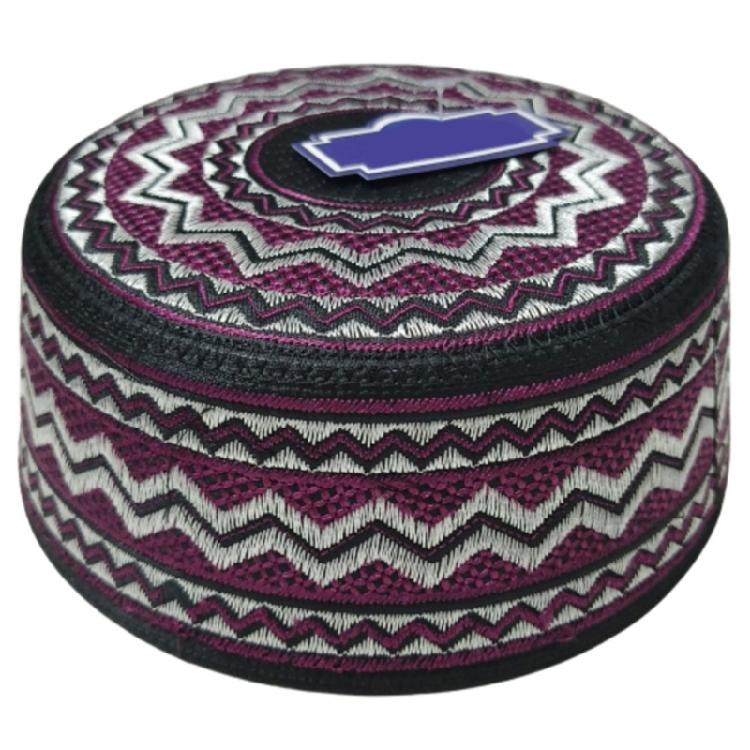 Turban Caps for Men Breathable Cotton Kufi Hat Round Arabia Hat Islamic Skull Hat