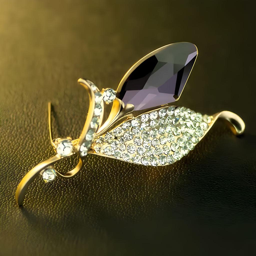 Exquisite Blattbrosche Hochwertige Damen-Luxus-Atmosphärische Kristallbrosche Hochwertiges Anzug-Anstecknadel-Zubehör