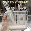 Rubonarie White Plastic Chopstick Holder with Drainage Holes, Cutlery Holder (White)