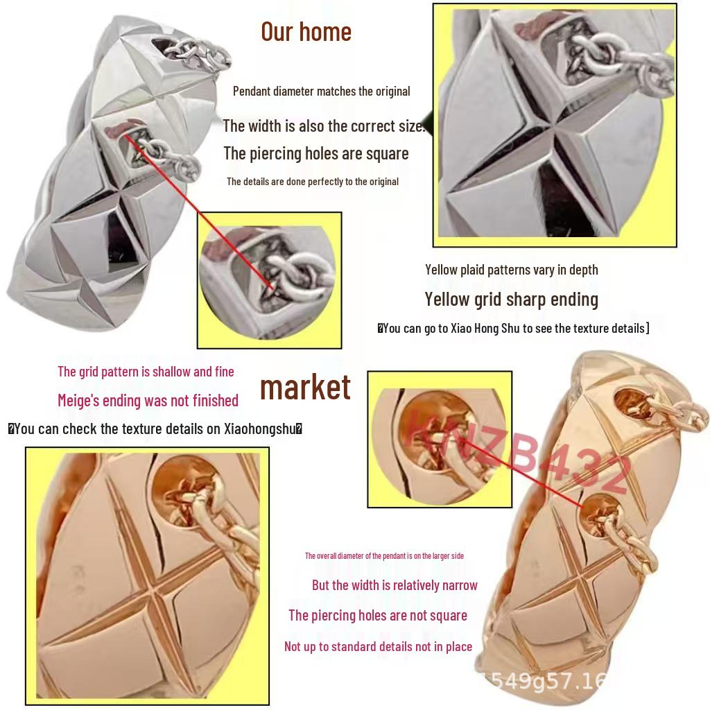 Sada náhrdelníků s přívěsky Měsíc a Fazole z 18k zlata s chokerem s diamantovým vzorem