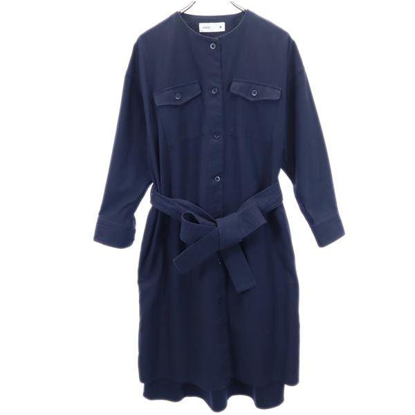 CONVERSE One-piece style No color coat Navy blue Thin Women Used