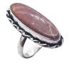 Rhodochrosite Natural Gemstone Antique Silver Ring US Size-6.25 R 5093