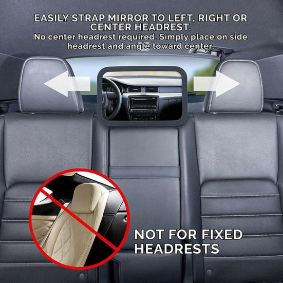 backseat baby mirror for fixed headrest