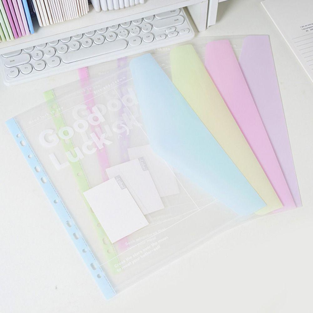 Loose Leaf Data Book Transparent Office Storage Booklet Simple File Bag  Gift