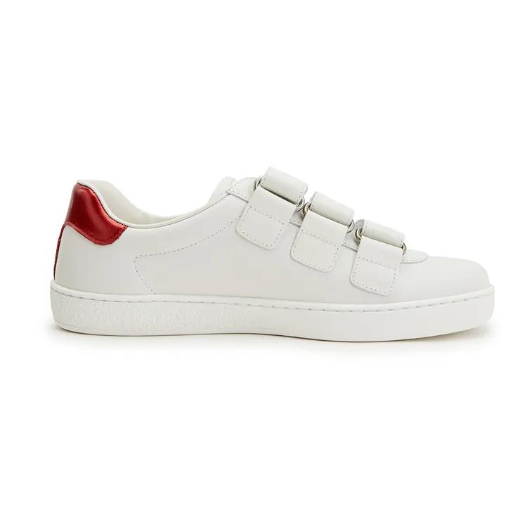 Gucci New Ace Grip-Strap Low 'White' (Unisex) White / Blue / Red Skateboard Shoes 548699 DOPE0 9095