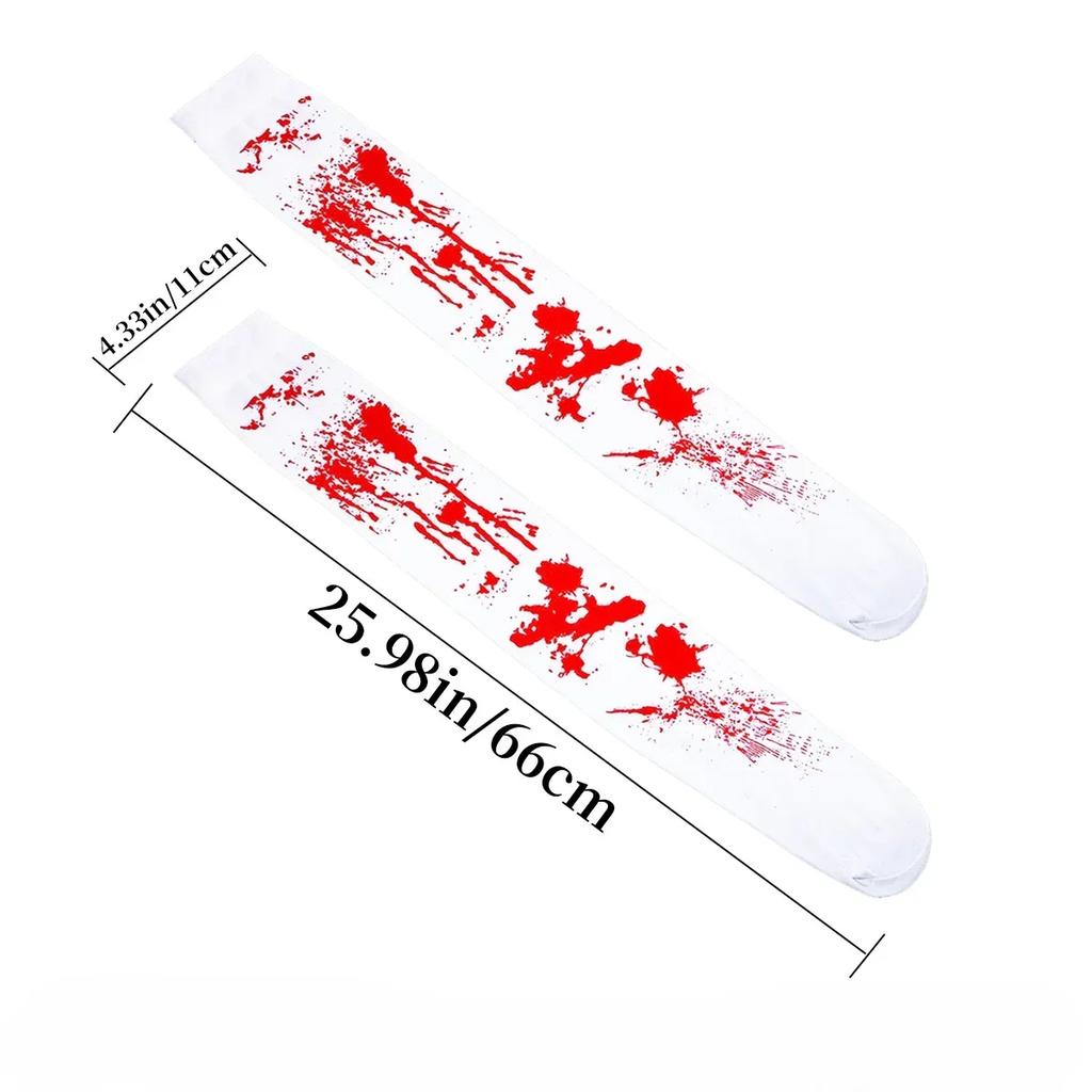 Bloody Halloween Gloves Socks Set Scary Party Costume Creepy Props Haunted House Stage Cosplay Decoration Supplies