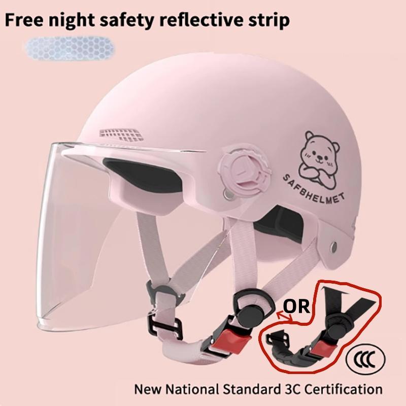 1 Pezzo Certificato 3C Casco Semimoto Elettrica per Adulti Uomo e Donna con Occhiali Casco di Sicurezza per Bicicletta