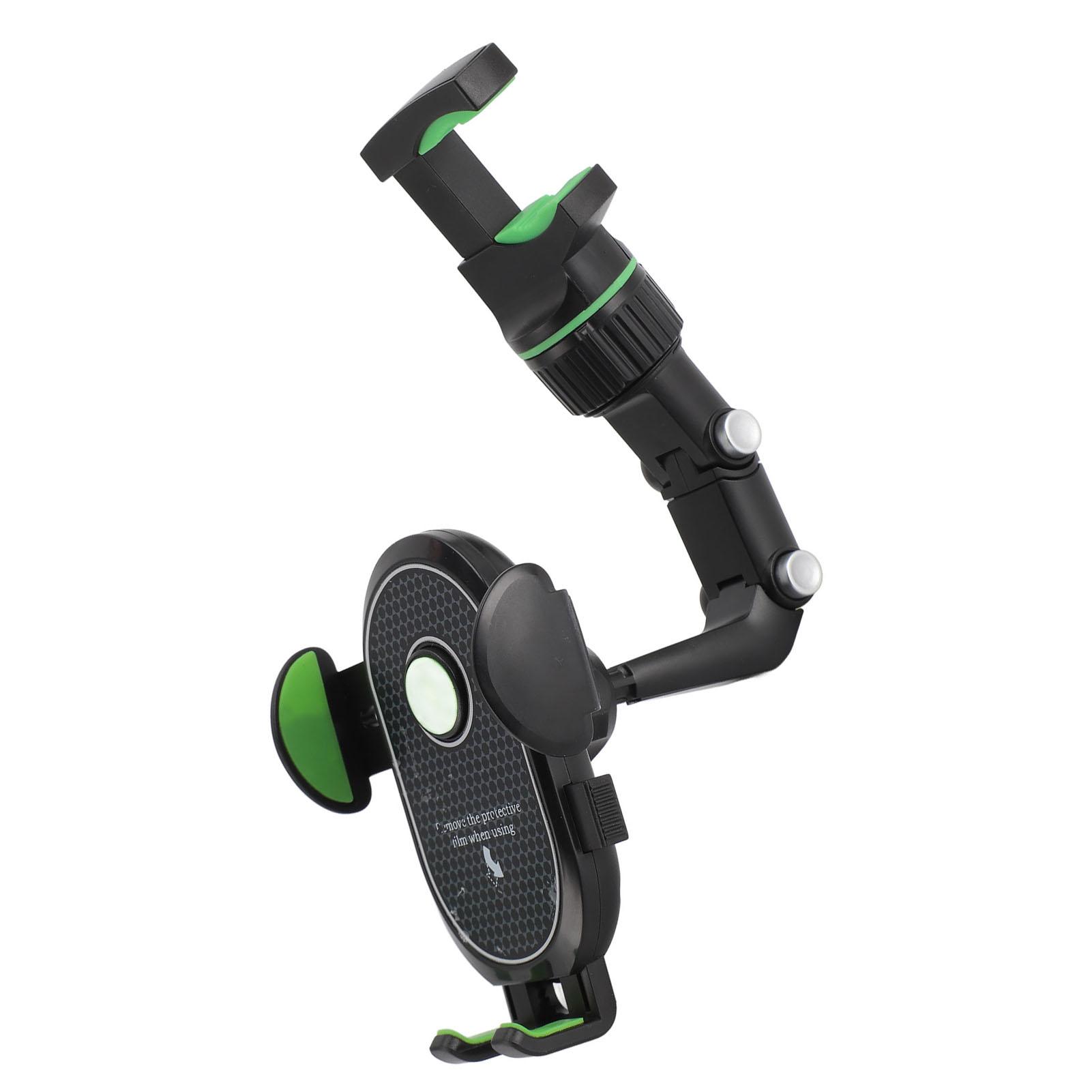 

Rrview Mirror Phone Holder 360 Degree Rotatable Retractable CAR Mobile Phone Mount Green for sy and Driving Experience