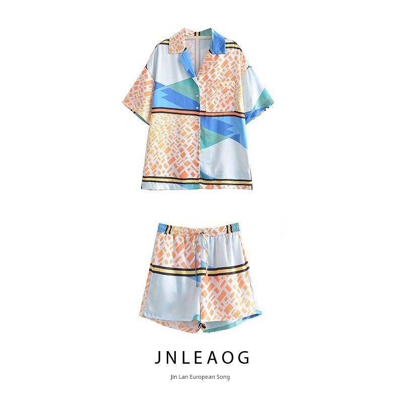 Jnleaog Spring New Arrival Women's Clothing Fashion Style French Fashion Design Printing Suit
