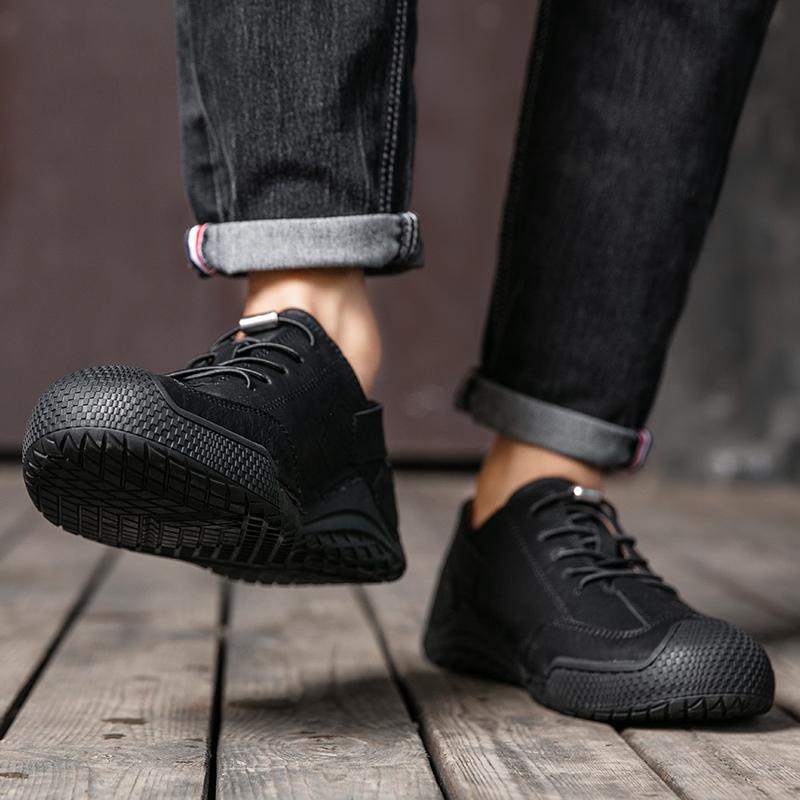 Leather Men Sneakers Flat High Quality Causal Men Shoes Boat Shoes Mesh Breathable Hiking Shoes
