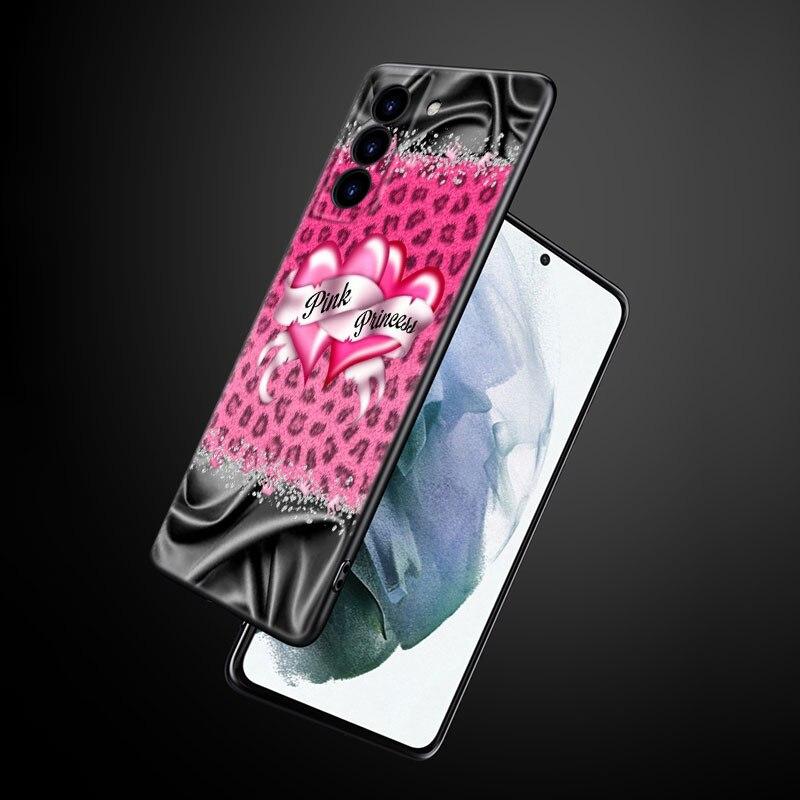 

Чехол для телефона с леопардовым принтом Love для Samsung Galaxy S22 Pro S21 S20 Ultra FE S10 Lite 5G S10E S9 S8 Plus, мягкий черный чехол из ТПУ Samsung S8